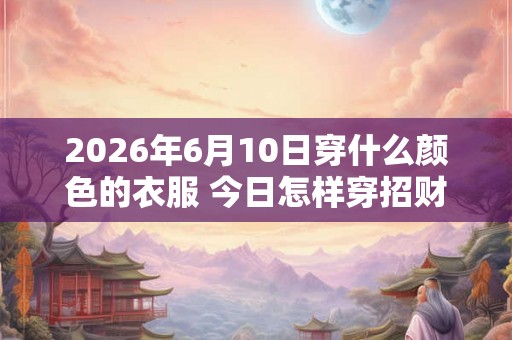 2026年6月10日穿什么颜色的衣服 今日怎样穿招财