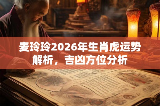麦玲玲2026年生肖虎运势解析，吉凶方位分析