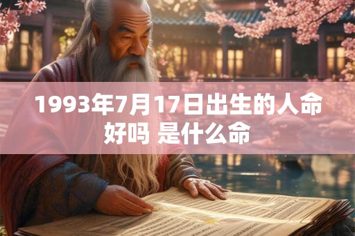 1993年7月17日出生的人命好吗 是什么命