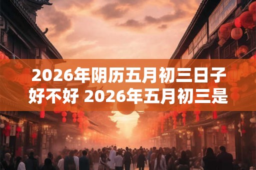2026年阴历五月初三日子好不好 2026年五月初三是吉日吗