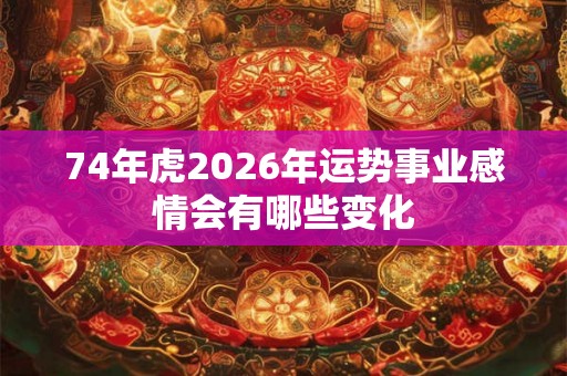 74年虎2026年运势事业感情会有哪些变化