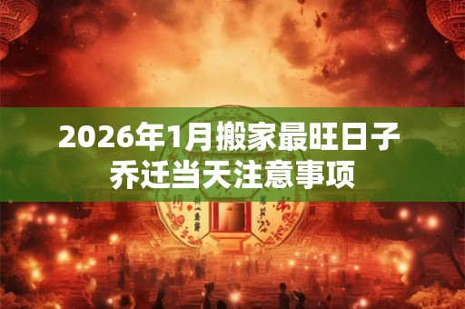 2026年1月搬家最旺日子 乔迁当天注意事项 2026年1月搬家最旺日子 乔迁当天注意事项
