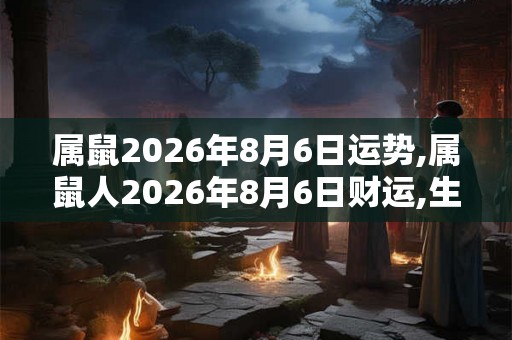 属鼠2026年8月6日运势,属鼠人2026年8月6日财运,生肖鼠2026年8月6日运势