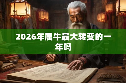 2026年属牛最大转变的一年吗