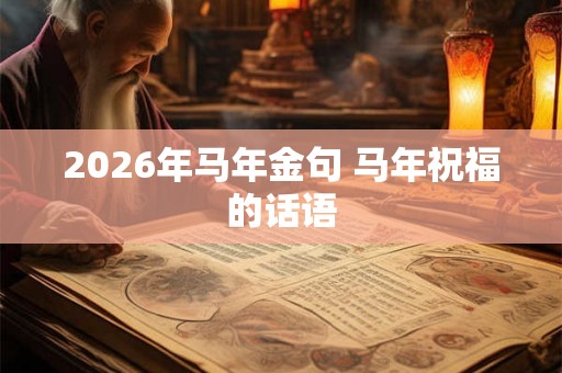 2026年马年金句 马年祝福的话语