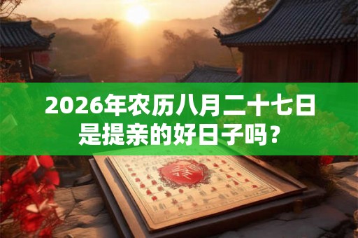 2026年农历八月二十七日是提亲的好日子吗? 2026年农历八月二十七日是提亲的好日子吗?