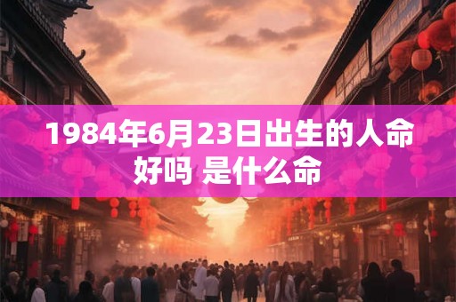 1984年6月23日出生的人命好吗 是什么命 1984年6月23日出生的人命好吗 是什么命