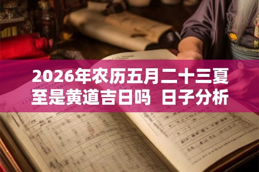 2026年农历五月二十三夏至是黄道吉日吗  日子分析