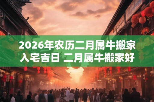 2026年农历二月属牛搬家入宅吉日 二月属牛搬家好日子