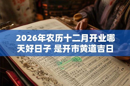 2026年农历十二月开业哪天好日子 是开市黄道吉日