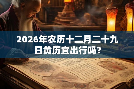 2026年农历十二月二十九日黄历宜出行吗？
