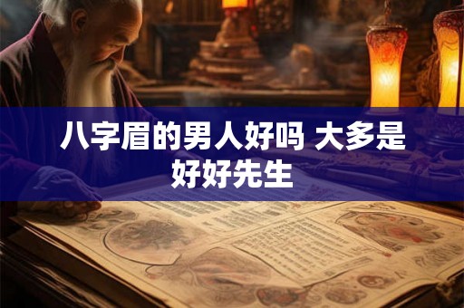 八字眉的男人好吗 大多是好好先生