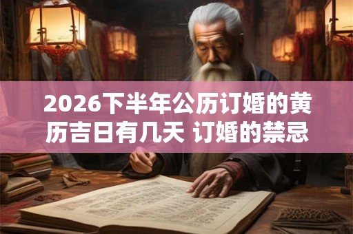2026下半年公历订婚的黄历吉日有几天 订婚的禁忌事项是什么