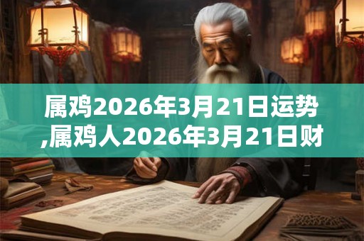 属鸡2026年3月21日运势,属鸡人2026年3月21日财运,生肖鸡2026年3月21日运势