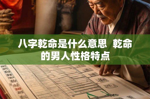 八字乾命是什么意思  乾命的男人性格特点
