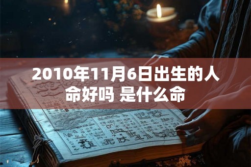 2010年11月6日出生的人命好吗 是什么命