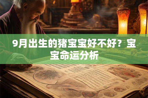 9月出生的猪宝宝好不好？宝宝命运分析