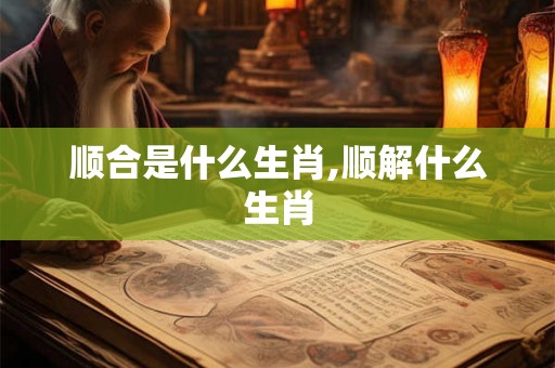 顺合是什么生肖,顺解什么生肖