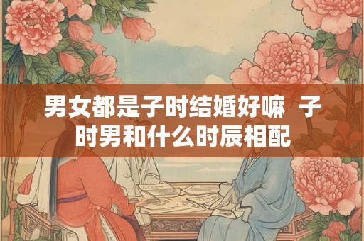 男女都是子时结婚好嘛  子时男和什么时辰相配