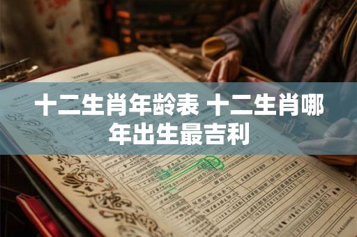 十二生肖年龄表 十二生肖哪年出生最吉利