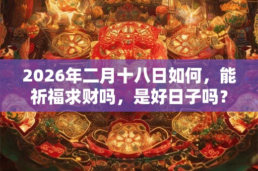 2026年二月十八日如何，能祈福求财吗，是好日子吗？
