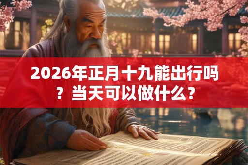 2026年正月十九能出行吗？当天可以做什么？