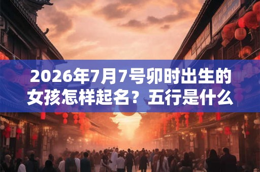 2026年7月7号卯时出生的女孩怎样起名？五行是什么？