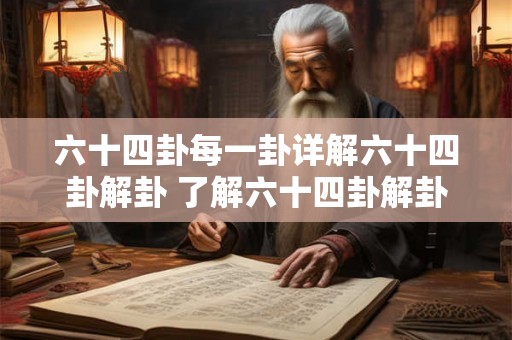 六十四卦每一卦详解六十四卦解卦 了解六十四卦解卦每卦详解