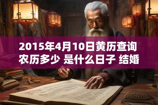 2015年4月10日黄历查询 农历多少 是什么日子 结婚吉时