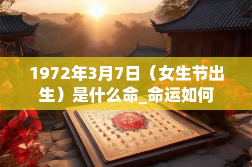 1972年3月7日（女生节出生）是什么命_命运如何