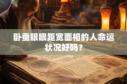 卧蚕眼眼距宽面相的人命运状况好吗？