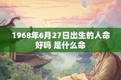 1968年6月27日出生的人命好吗 是什么命