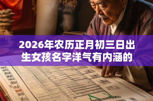 2026年农历正月初三日出生女孩名字洋气有内涵的