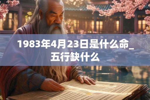 1983年4月23日是什么命_五行缺什么