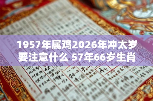 1957年属鸡2026年冲太岁要注意什么 57年66岁生肖鸡逢马年运势如何