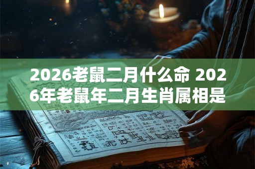 2026老鼠二月什么命 2026年老鼠年二月生肖属相是什么