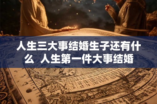 人生三大事结婚生子还有什么 人生第一件大事结婚 人生三大事结婚生子还有什么 人生第一件大事结婚