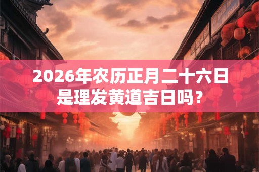 2026年农历正月二十六日是理发黄道吉日吗？