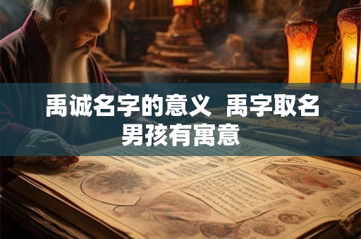 禹诚名字的意义  禹字取名男孩有寓意