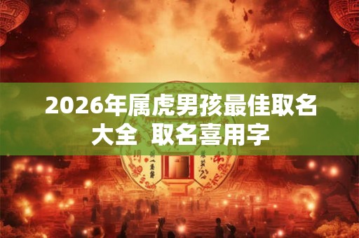 2026年属虎男孩最佳取名大全  取名喜用字