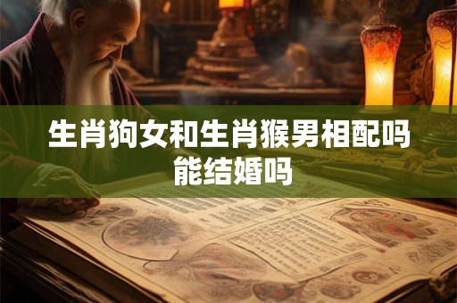 生肖狗女和生肖猴男相配吗 能结婚吗