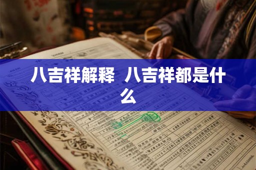 八吉祥解释 八吉祥都是什么 八吉祥解释 八吉祥都是什么