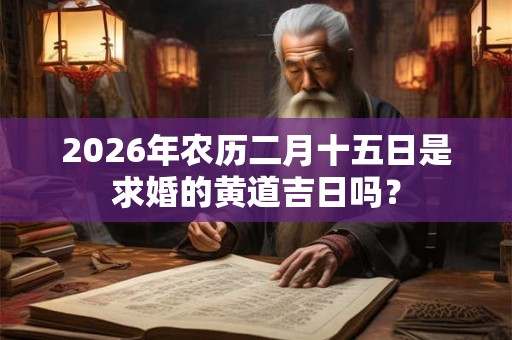 2026年农历二月十五日是求婚的黄道吉日吗？