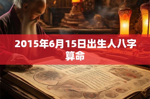 2015年6月15日出生人八字算命