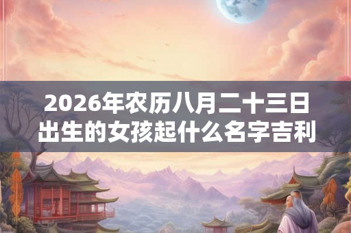2026年农历八月二十三日出生的女孩起什么名字吉利又好听? 2026年农历八月二十三日出生的女孩起什么名字吉利又好听?