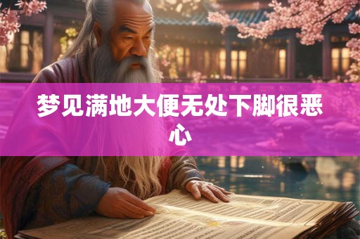 梦见满地大便无处下脚很恶心 梦见满地大便无处下脚很恶心