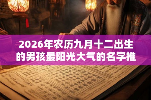 2026年农历九月十二出生的男孩最阳光大气的名字推荐