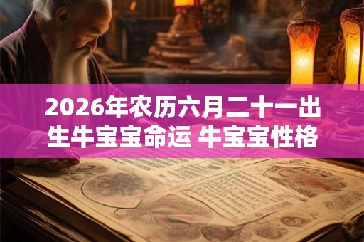 2026年农历六月二十一出生牛宝宝命运 牛宝宝性格特点