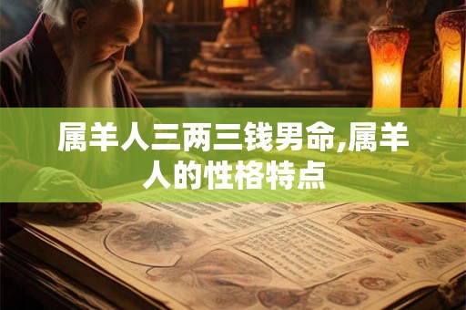属羊人三两三钱男命,属羊人的性格特点