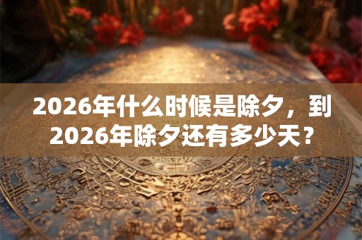 2026年什么时候是除夕，到2026年除夕还有多少天？